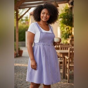 Future Collective Purple Corset Jean Dress